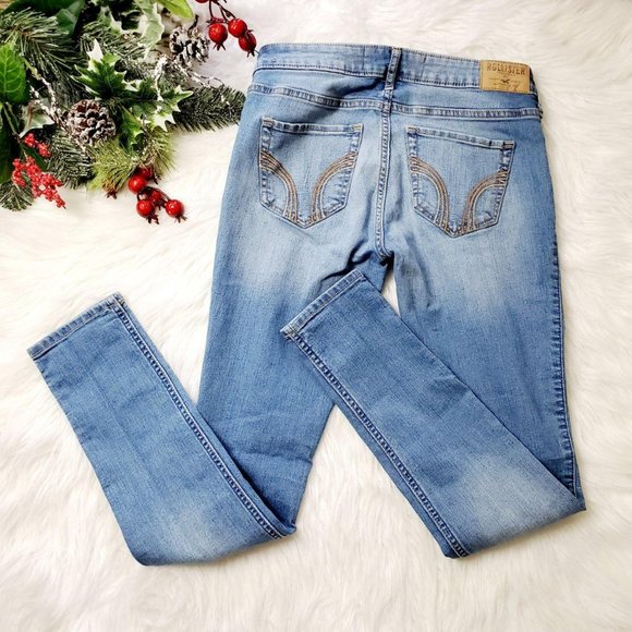 Hollister Womens Super Skinny Jeans Medium Wash - Picture 5 of 6